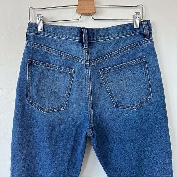 Free People Boho Rough Hem Medium Wash Cropped High Waist Jeans  Size 29 - Picture 9 of 11